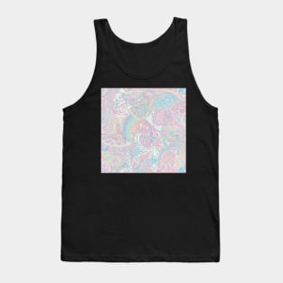 Romantic Pastels Paisley Pattern Tank Top